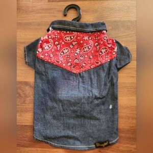 Wrangler Black and Blue Denim Label Dog Dress